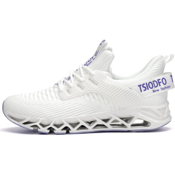 Women's Casual Running Walking Tennis Athletic Sneakers Shoes All White - Picture 7 of 7